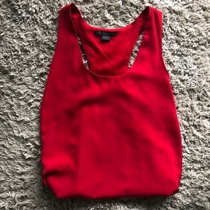 ARMANI EXCHANGE RACERBACK TANK W BEADING ON SIDES